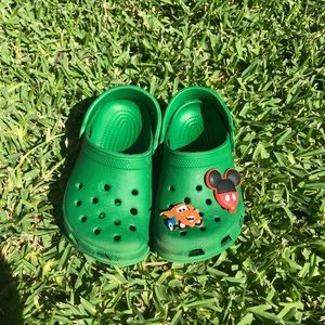 Green gently used Crocs - smoke free home